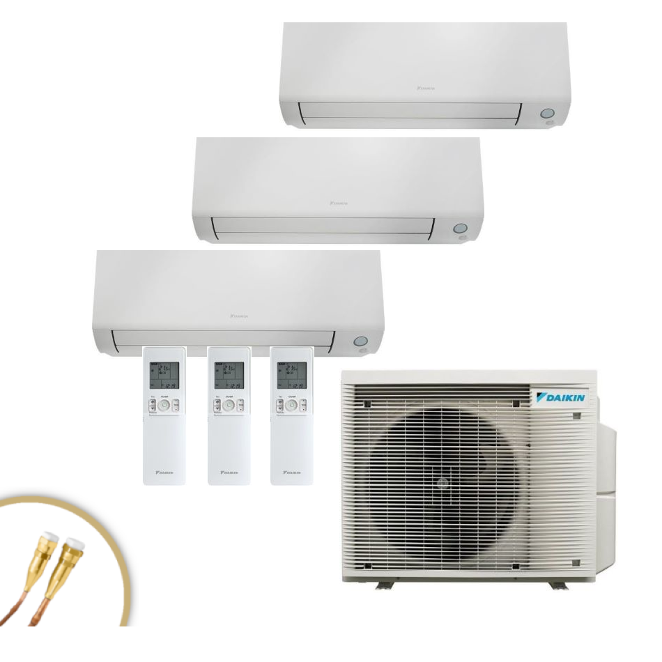 Daikin Klimaanlage Perfera Serie A - 3x CTXM15A + 3MXM40A9 mit Quick Connect | klimaworld