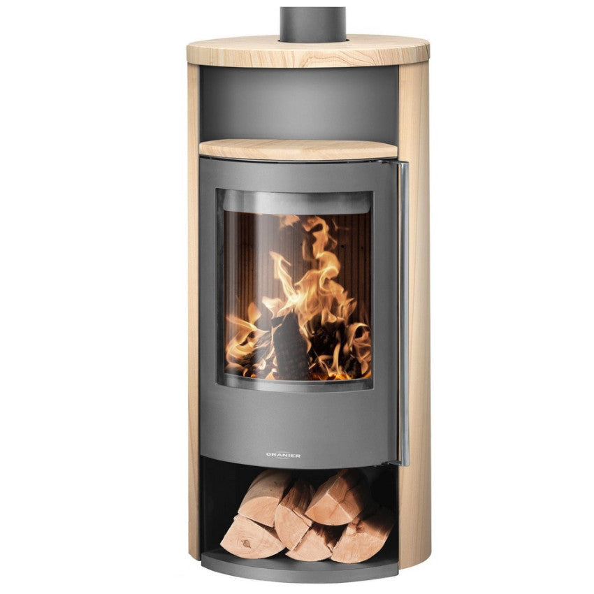 ORANIER | Polar Neo 8 | Kaminofen| Gussgrau | 8.0 kW |Sandstein