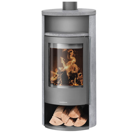 ORANIER | Polar Neo 8 | Kaminofen| Gussgrau | 8.0 kW |Speckstein