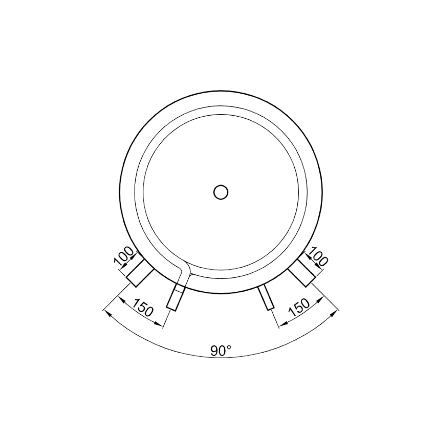 TWL | Pufferspeicher 300 Heizungswasser | 1 Wärmetauscher | 90°