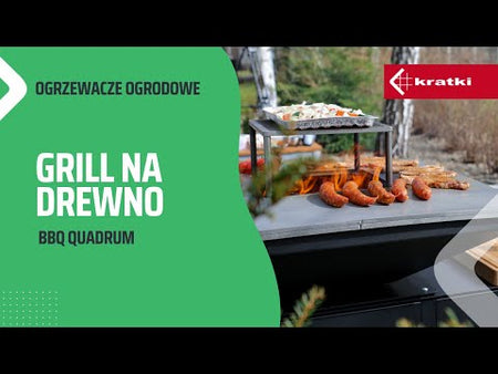 Quadrum Gartenkamin mit Grill. Professioneller Grill fär den Garten.