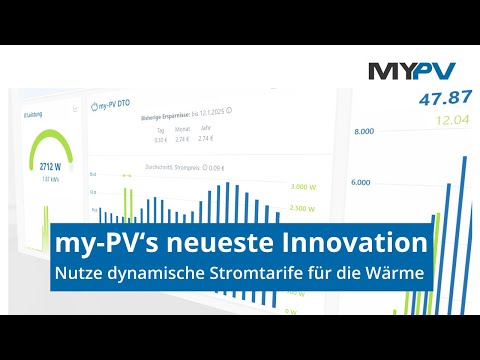my-PV's neueste Innovation: Nutze dynamische Stromtarife fär die Wärme!