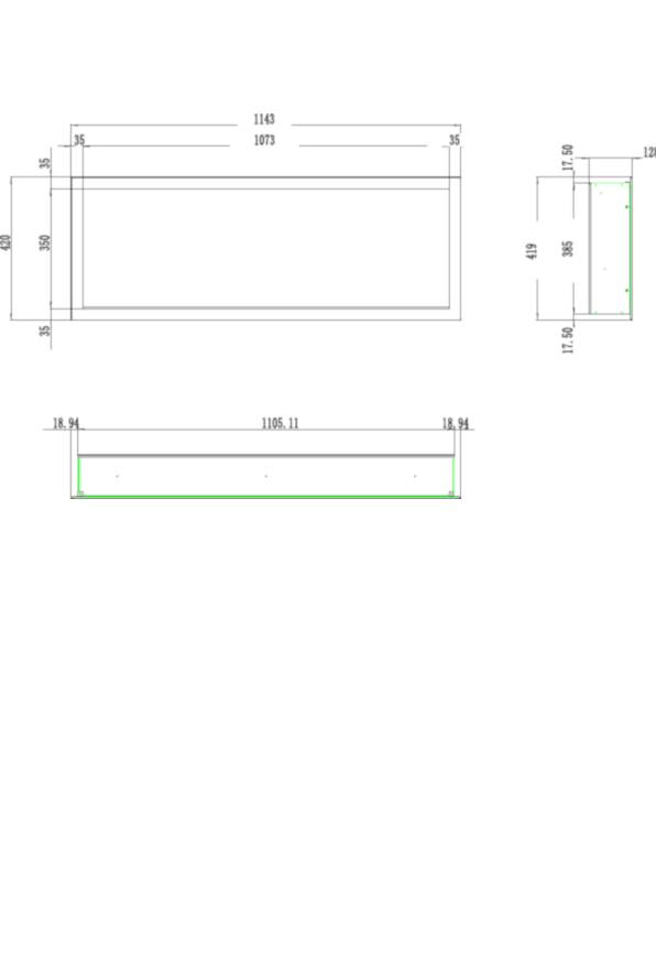 Aflamo LED Elektrokamin Pride S115, Maße | klimaworld.com