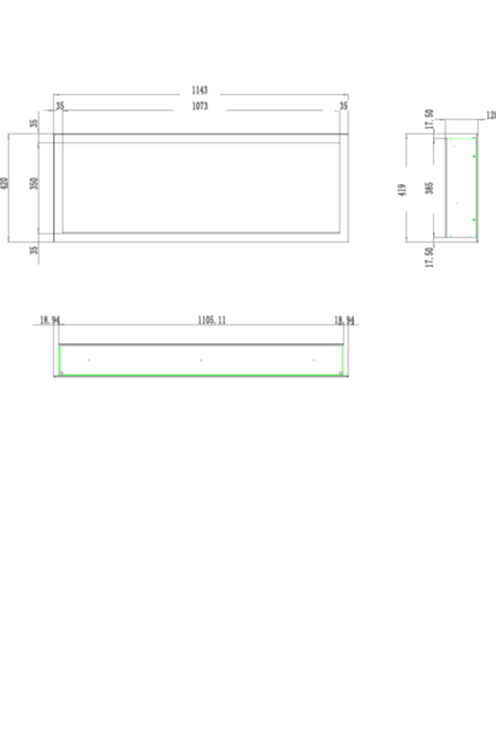 Aflamo LED Elektrokamin Pride S115, Maße | klimaworld.com
