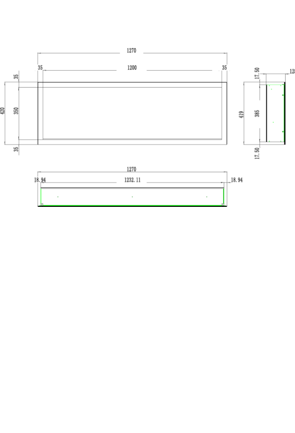 Aflamo LED Elektrokamin | Pride S127 Maße