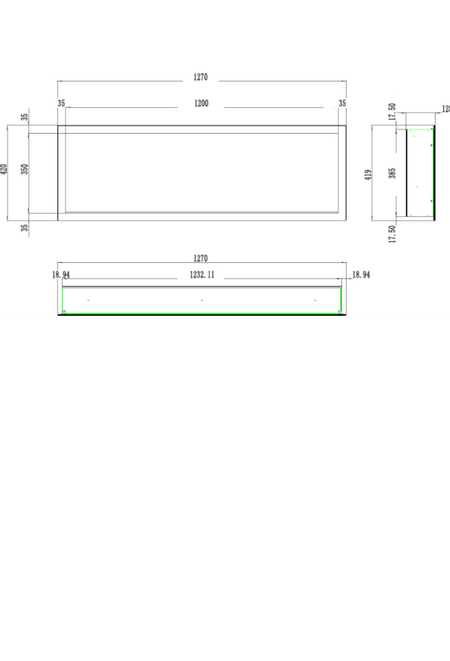 Aflamo LED Elektrokamin | Pride S127 Maße