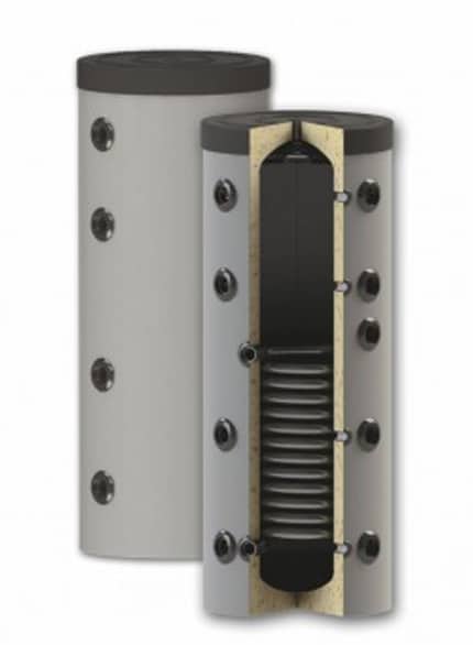 ThermoFlux Pufferspeicher PBM-R 200 | mit einem Wärmetauscher | www.klimaworld.com