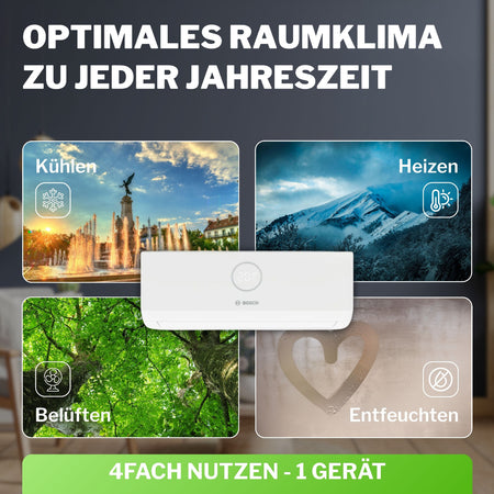 BOSCH Multisplit Klimaanlage Set Climate 5000 M | 2,6 kW + 5,3 kW | klimaworld.com