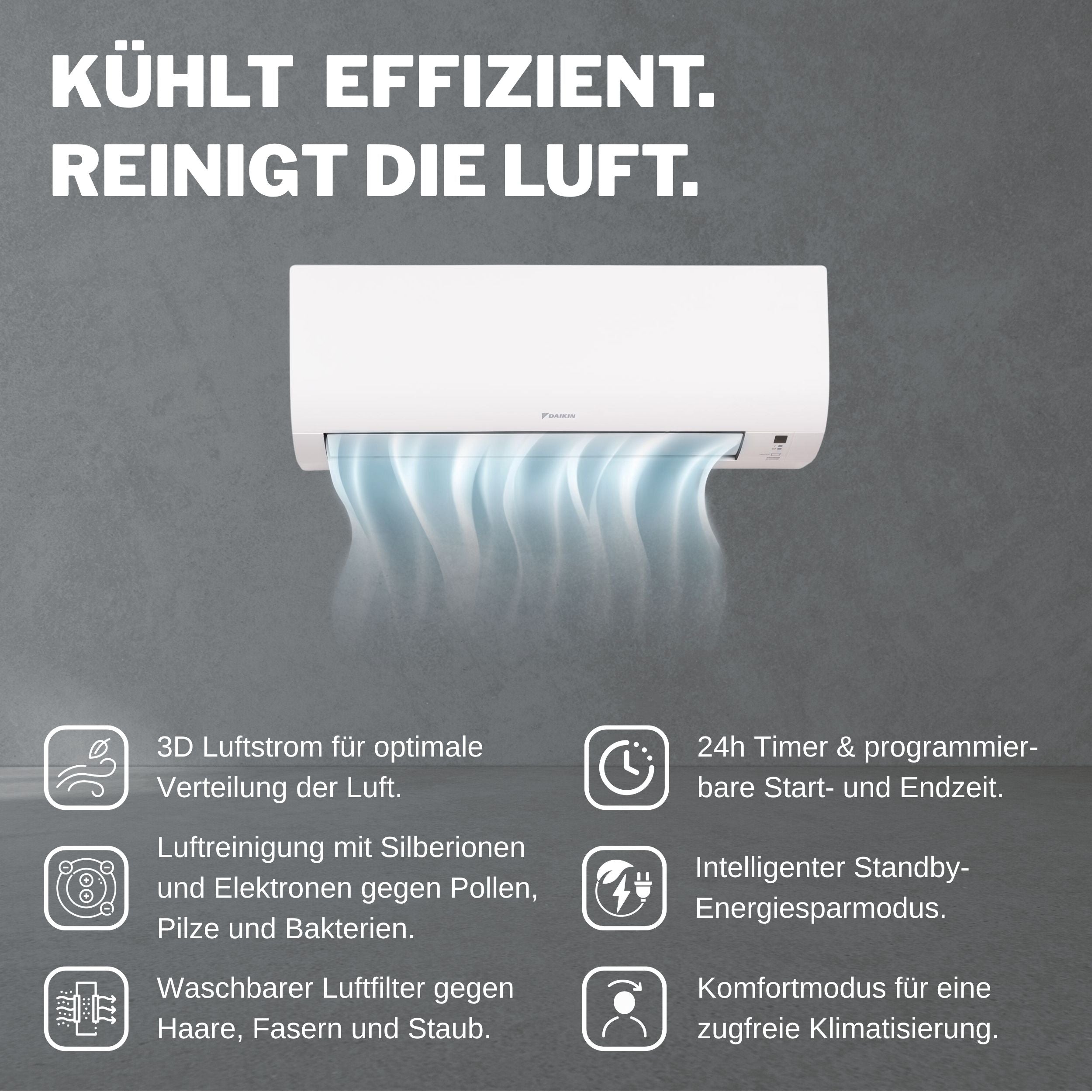 DAIKIN Multisplit Klimaanlage Set Comfora | 3 Wandgeräte | klimaworld.com