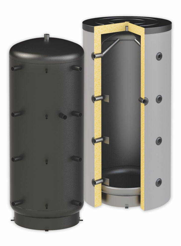 Pufferspeicher ThermoFlux 1000 Liter Heizungswasser PBM 90° Anschlüsse | www.klimaworld.com