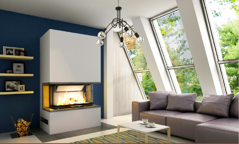 Hajduk Kaminbausatz Pure Extra mit Volcano 3ATh| Ambientebild