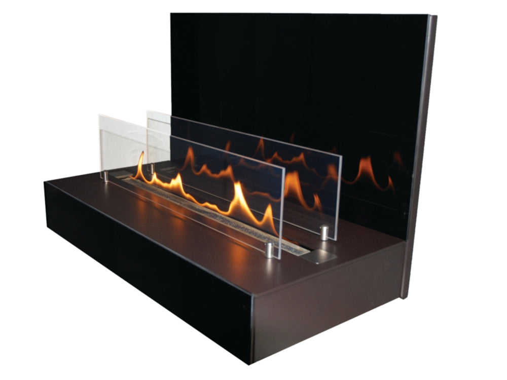 ebios-fire Wandkamin Quadra Wall - Einzelansicht Mattschwarz