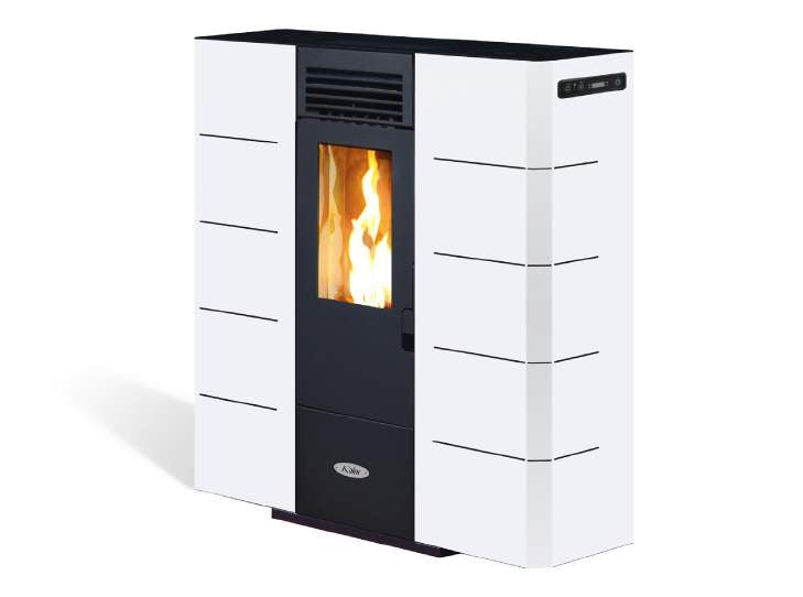 Kalor Pelletkamin Quadra Mod. 6 weiss | klimaworld.com
