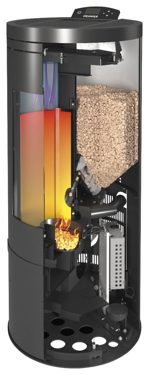 Oranier Pelletofen Carus Aqua 2.0 Querschnitt | klimaworld.com