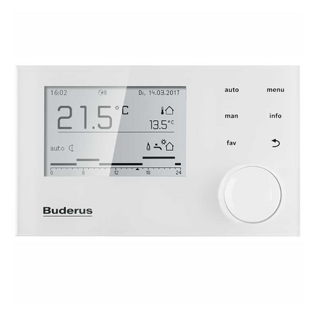 BUDERUS | System-Bedieneinheit | Logamatic RC310 mit Außenfühler | weiß