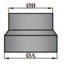 Rauchrohr/Ofenrohr Reduzierung 140/130mm