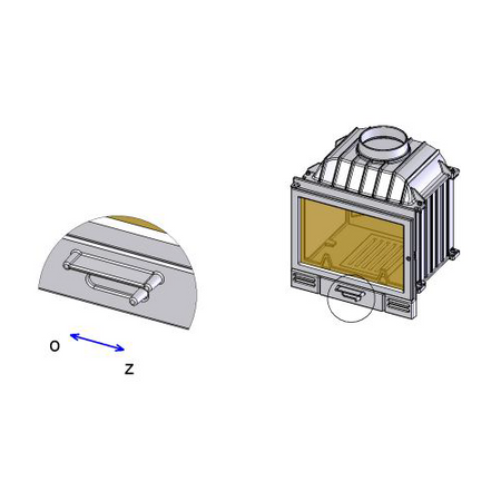 Kretz Kamineinsatz L 503 - regulierbare Klappe