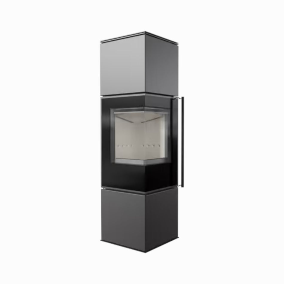 Kratki Kaminofen REN/M, links, weißer Brennraum | klimaworld.com