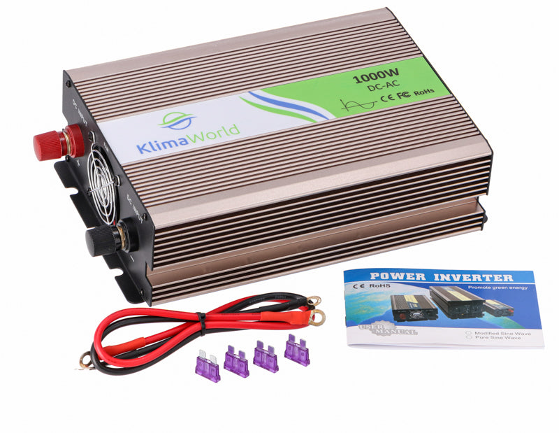 Klimaworld Spannungswandler | REP1000 | 12V auf 220V | 1000 Watt