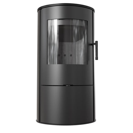 Kratki Kaminofen Rollo Innenraum schwarz, frontal | Klimaworld.com