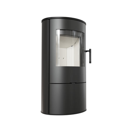 Kratki Kaminofen Rollo Innenraum schwarz, seitlich links | Klimaworld.com