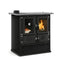 La Nordica Holzherd Rosetta Sinistra BII | Stahl schwarz | 7,3 kW