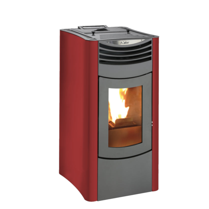 KALOR Pelletofen Ermetica NUX 98 bordeaux | klimworld.com