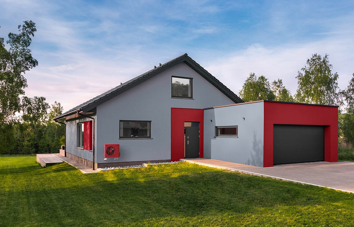 Rotex Wärmepumpen Außengerät | RRGA08DV-CR rubinrot | 8 kW