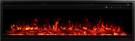 Aflamo Elektrokamin Royal Pro 180 rot mit Kristallen und Holz | Klimaworld.com