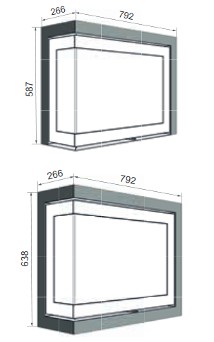 Masse S75 Eckkamin links