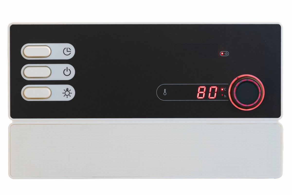 Sentiotec Sauna Set Kaski 180 View mit Saunaofen Home FIN und Steuerung Pro B2 | klimaworld.com