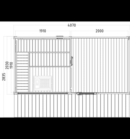 Sentiotec Gartensauna Scala Large Maße