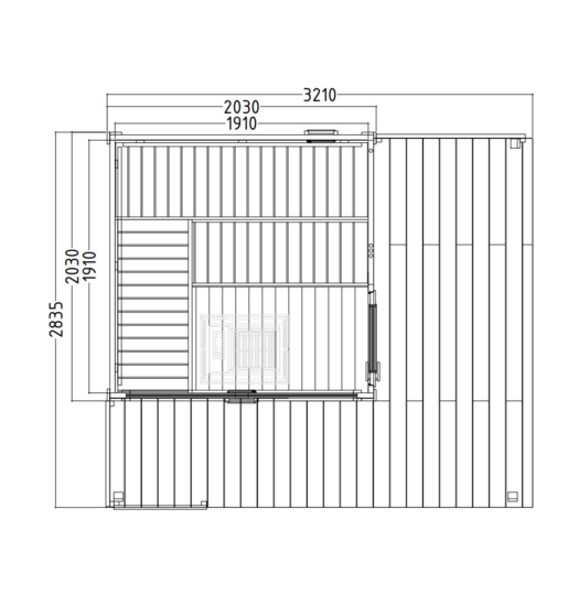 Sentiotec Saunakabine Gartensauna Scala Medium Maße