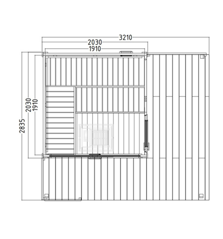 Sentiotec Saunakabine Gartensauna Scala Medium Maße