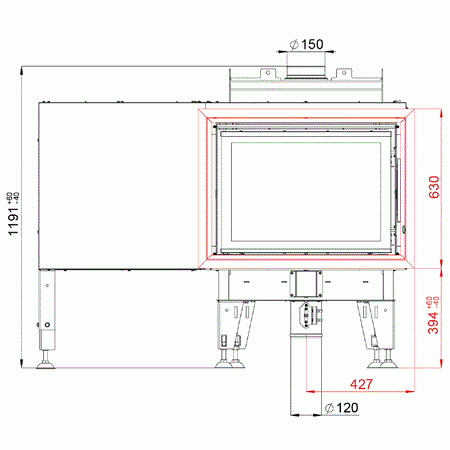 Warmluft Kamineinsatz BEF FEEL 7 B |7kW|