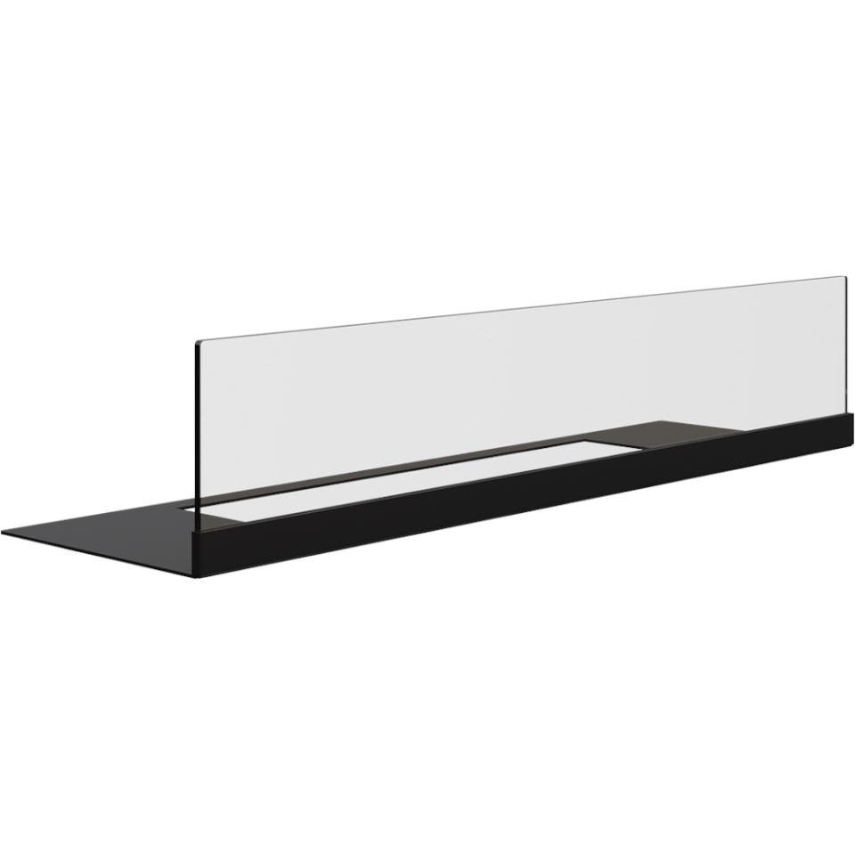 Kratki Schutzglas Biokamin mit Bodenplatte | Bravo