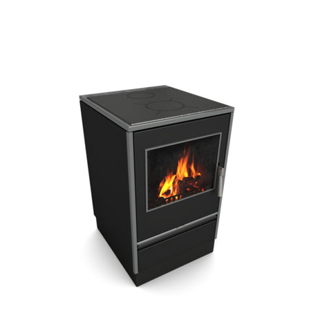 Glutos Küchenofen HHS 03 S mit Sichtscheibe, schwarz | klimaworld.com