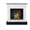 Aflamo Bio-Kamin | Vigo Stone mit Einsatz Bio 60 | weiss/schwarz
