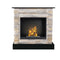 Aflamo Bio-Kamin | Vigo Stone mit Einsatz Bio 60 | desert/schwarz