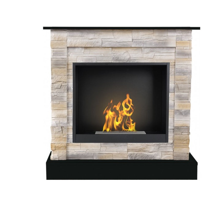 Aflamo Bio-Kamin | Vigo Stone mit Einsatz Bio 60