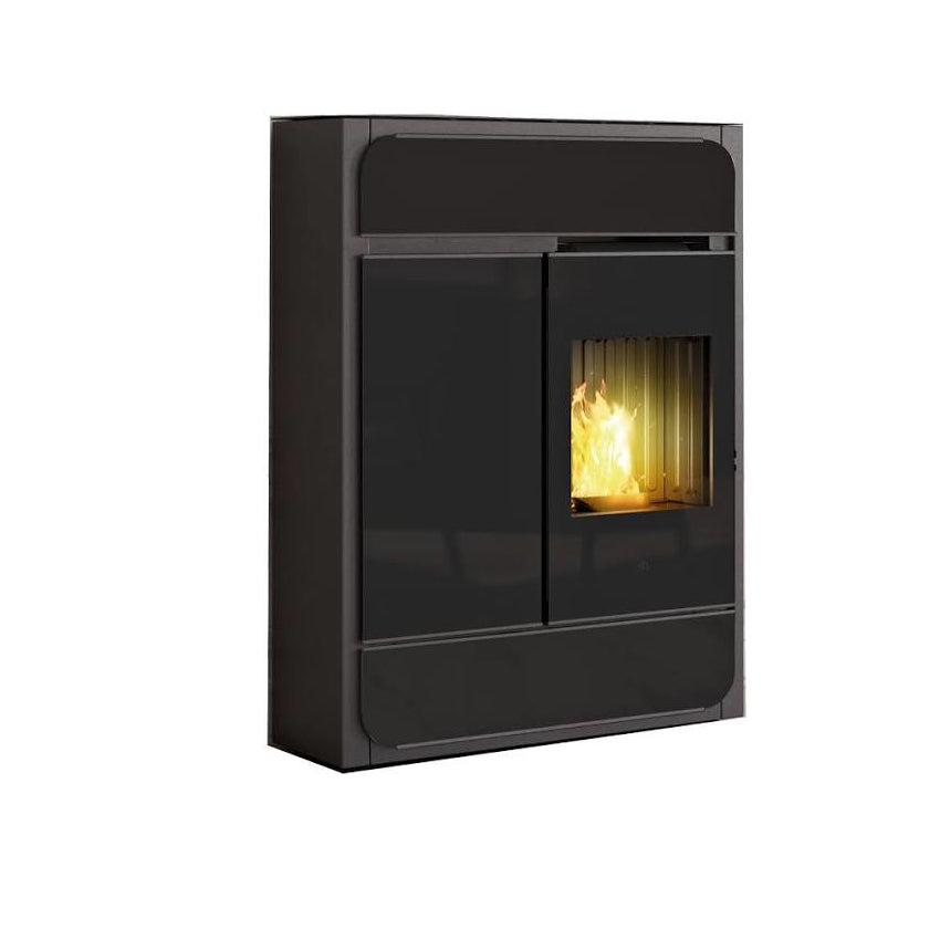 Edilkamin Pelletofen Bild Air Tight C Up Glas schwarz