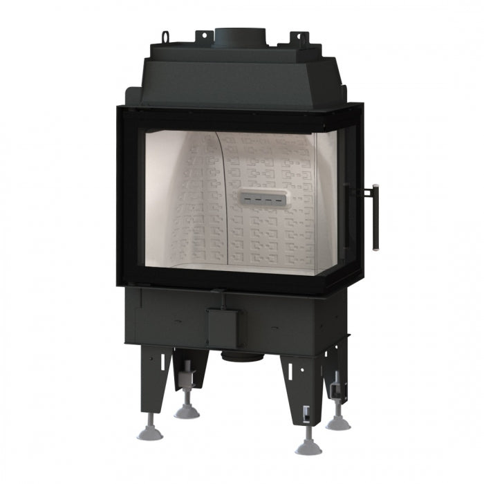 Warmluft Kamineinsatz BEF Feel 7 CP | schwenkbar | Eckscheibe rechts | 7kW | Klimaworld.com 