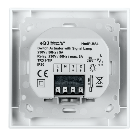 Homematic IP Schaltaktor für Markenschalter - mit Signalleuchte | eQ-3 | HmIP-BSL