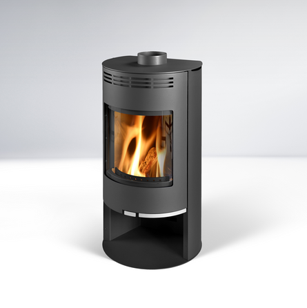 Kaminofen Zaragoza schwarzer Stahlmantel