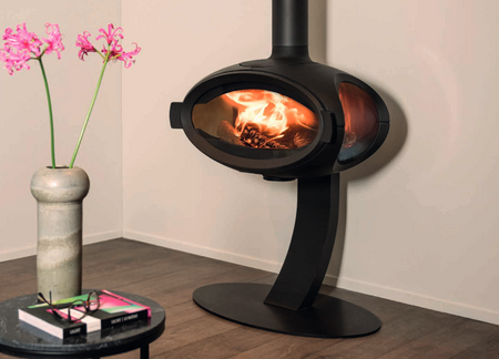 Wanders Holzofen MATA mit Ständer Curve 