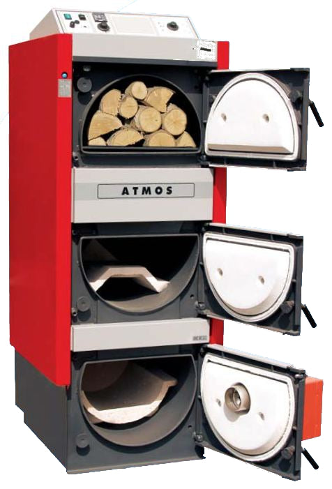 Pelletskessel Atmos DC32SP 35 kW Kombikessel inkl. A25 und Förderschnecke