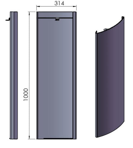 Termatech TT10 Seitenteil rechts hell grau
