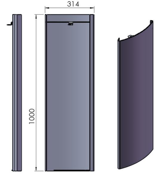 Termatech TT10 Seitenteil rechts hell grau