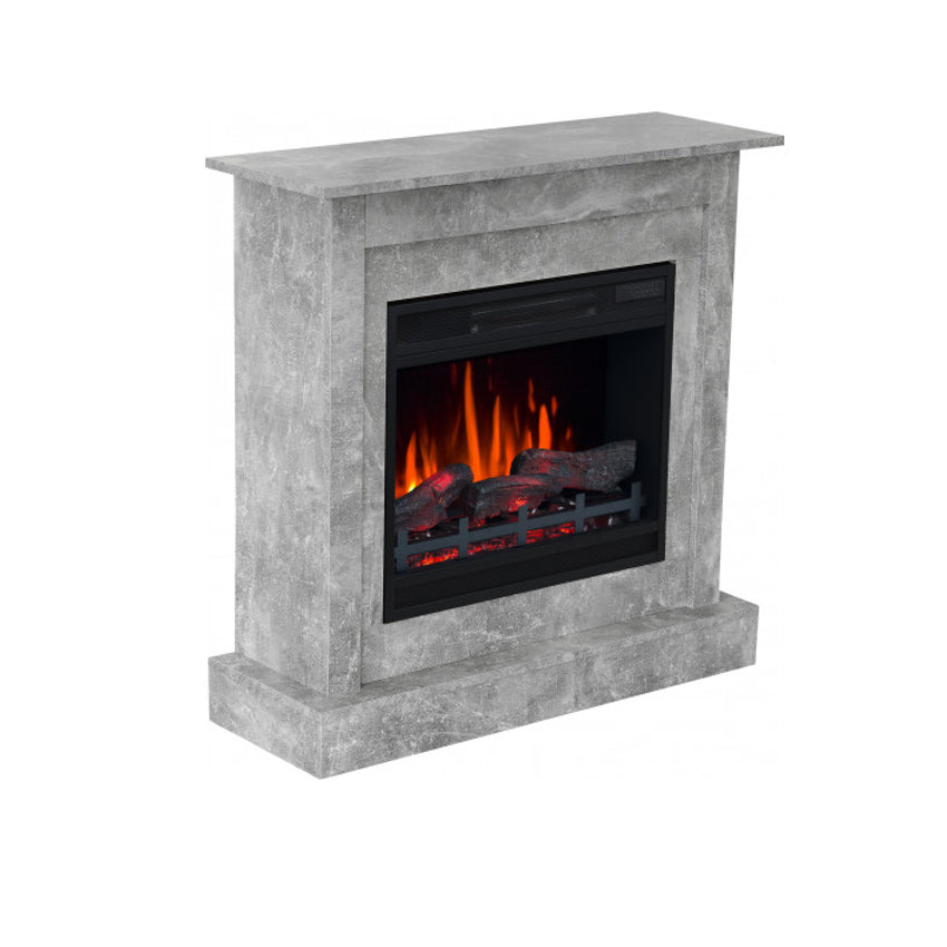 Aflamo LED Standkamin Vigo Classic Beton seitlich