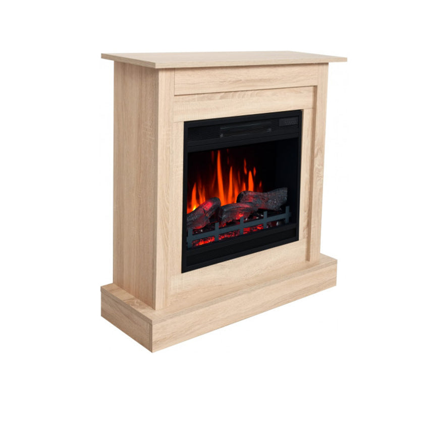 Aflamo LED Standkamin Vigo Classic sonoma 3D